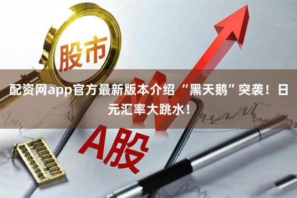 配资网app官方最新版本介绍 “黑天鹅”突袭！日元汇率大跳水！