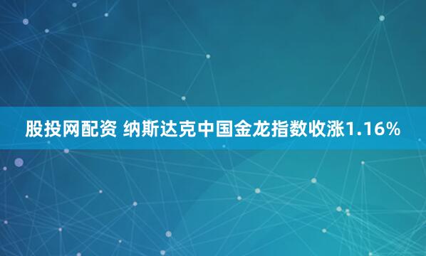 股投网配资 纳斯达克中国金龙指数收涨1.16%