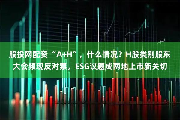 股投网配资 “A+H”,什么情况?H股类别股东大会频现反对票,ESG议题成两地上市新关切