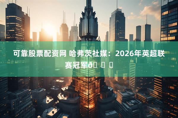 可靠股票配资网 哈弗茨社媒：2026年英超联赛冠军🏆