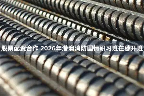股票配资合作 2026年港澳消防国情研习班在穗开班